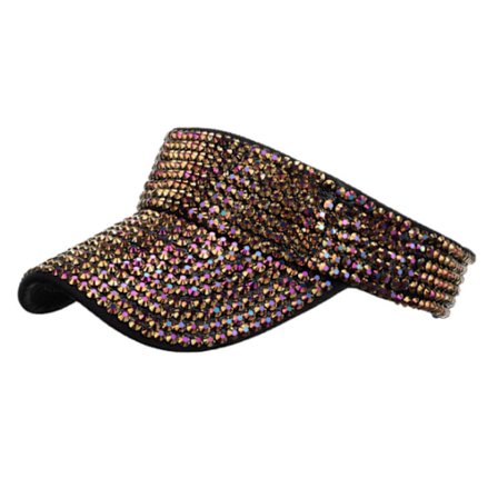 Shiny Rhinestones Plain Sport Solskydd Justerbar Cap