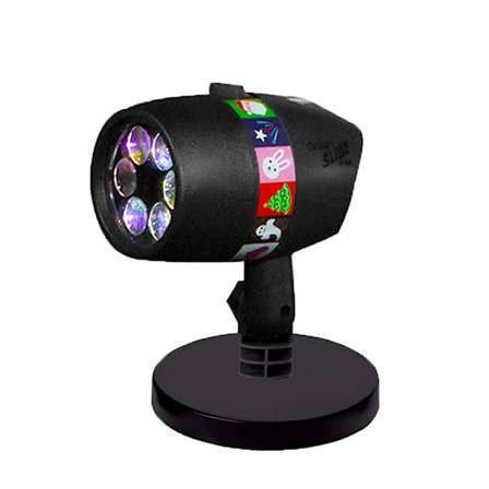 12 Mønster Lysbilder Blendende Laserlys Show Utendørs Plenlys Projektorlys for Feriefest