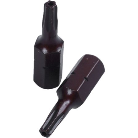 1/4-tums Torx T15 säkerhetsskruvmejselbit magnetisk sexkantskaft 12 stycken