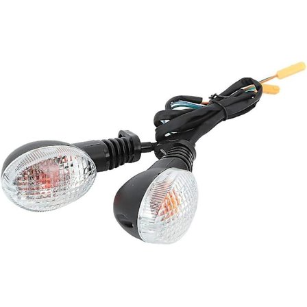 2 st motorcykelindikatorer blinkers motorcykel blinkers passar för Kawasaki Ninja 250 motorcykelindikatormodifiering (vit)