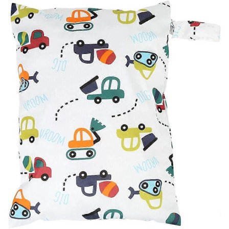 Vanntette babybleievesker med glidelås, våt og tørr pose, gjenbrukbar og vaskbar