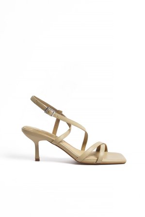 Sofi Fahrman Engelbert x NA-KD Chaussures à talon haut avec lanières - Chaussures à talons hauts - Beige - EU 41