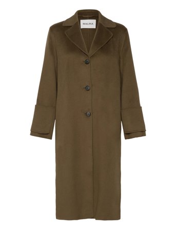Malina | Elelia Cuff Detailed Wool Cashmere Silk Coat | 38