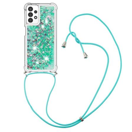 Samsung A13 4g Kvicksand Glitter Mobilhalsband - Grön Grön