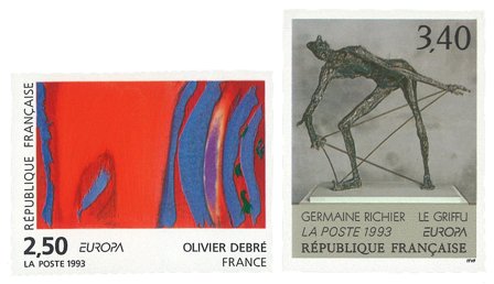 Frankrig 1993 - YT 2797-2798 - Utakket - Postfrisk