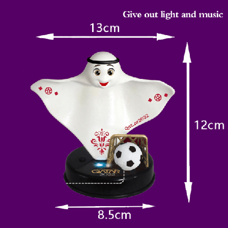 2022 Qatar World Cup Mascot Ornament Fotbollsdocka Figur Luminou
