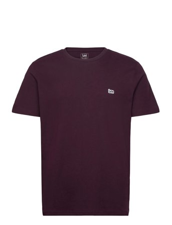 Ss Patch Logo Tee Burgundy Lee Jeans