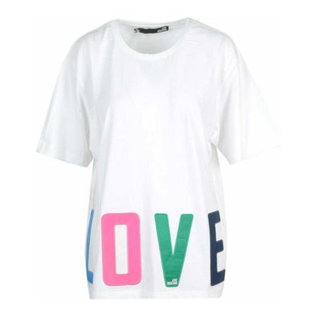 Love Moschino T-Shirt Hvid, Dame
