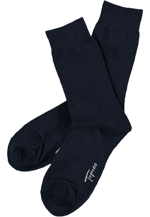 Topeco Strumpa Bomull Enfärgad Strumpor Herr Blå 45/47