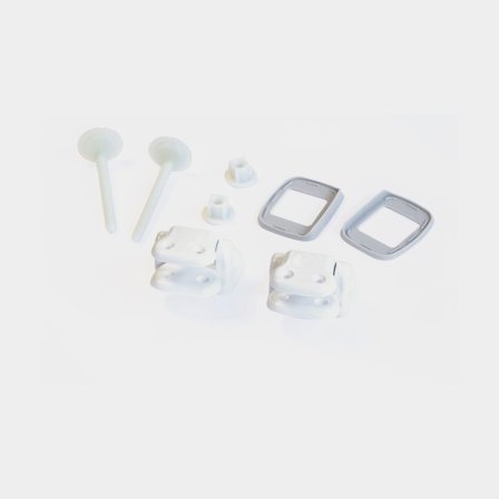 Kit de charnières pour abattant de WC Jabsco 58105-1000, compatible avec Deluxe/Comfort 2018 & au-delà