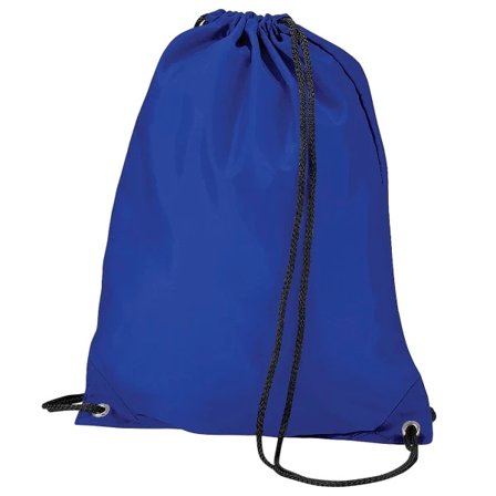 BagBase Budget Vattentålig Sport Gymsac Dragsnörepåse (11 Liter, Royal, One Size)