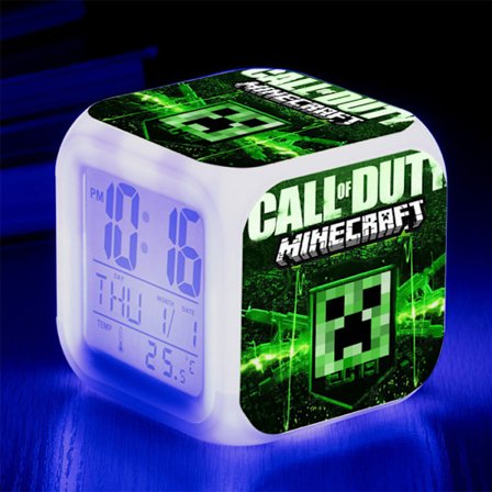 Min värld väckarklocka ledde lysande nattljus 21#