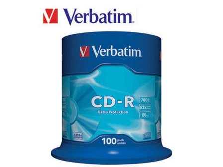 Verbatim CD-R 52x 100-pk spindel