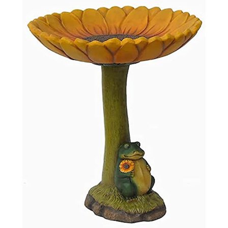 Vilda djur staty piedestal fågelbad gård dekoration fågelbad för utomhus ekorre räv groda fågelbad skål trädgård dekoration prydnader (fr