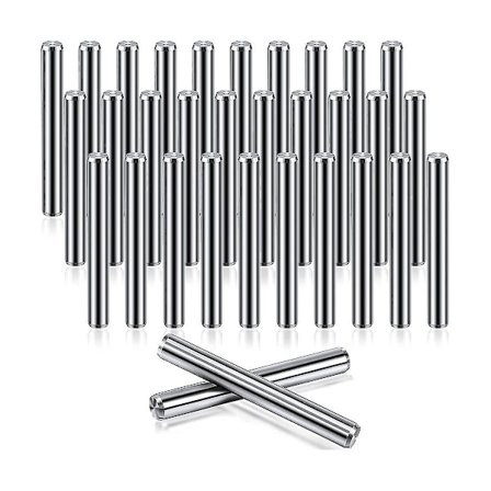 32 stk. 5 mm x 40 mm hyldeknægte stifter hylder dyvelstifter rustfrit stål hyldepinde metalbog-FA6-