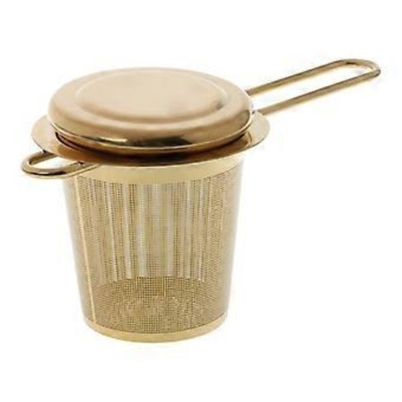 Teinfuser i rostfritt stål, metall, stor kapacitet, löst te, hängande på tekannor, muggar, koppar, gyllene