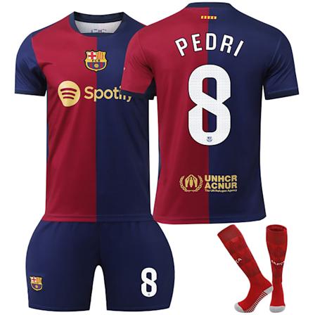 2425 Barcelona Hjemmefodboldtrøje nr. 8 PEDRI Fodboldtrøjesæt White L