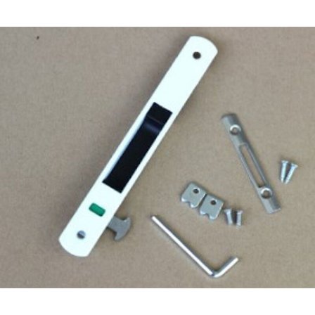 Skydedør Vindue Krog Lås Skydedør Lås (Hvid) Længde 197mm - Enkelt Sidet Krog Lås