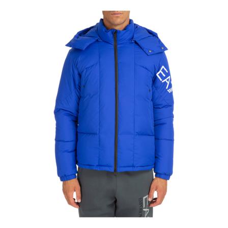 Emporio Armani EA7 Down jacket blouson hood , Blauw , Heren , Maat: M