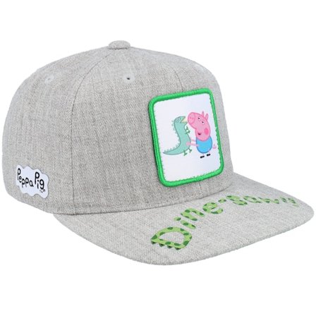 Peppa Pig - Grigio snapback Cappellino - Kids Dine-saw George Patch Heather Grey Snapback @ Hatstore