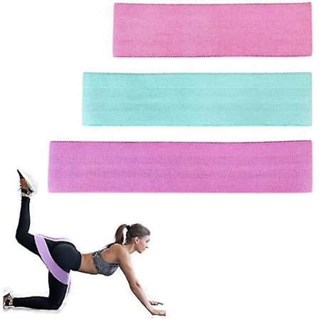 Motstandsbandsett 3 stk Stoff Hjem Trening Styrketrening