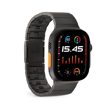 Puro TITAN ruostumattomasta teräksestä Apple Kellon ranneke 42/44/45/49mm - musta