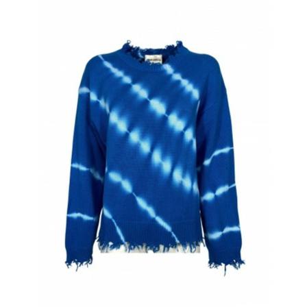 Semicouture Round-neck Strik Blå, Dame Striktrøjer