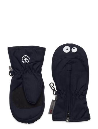 Mittens W. Zipper Accessories Gloves & Mittens Rain Gloves Navy Color Kids