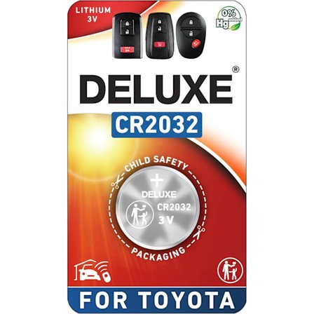 Nøkkelbrikke erstatningsbatteri for Toyota (RAV4 Camry Corolla Highlander Prius Sienna Tacoma Tundra 4Runner Avalon CHR Sequioa Supra