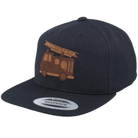 Kiddo Cap - Schwarz Snapback Cap - Kids Fire Truck Engraved Black Snapback @ Hatstore