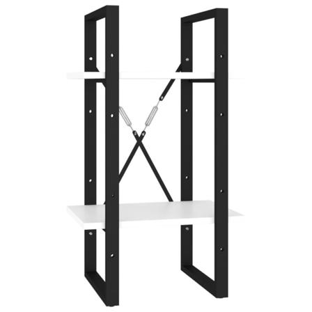 Vidaxl Bokhylla 2 Hyllplan Vit 40x30x70 Cm Konstruerat Trä Vit
