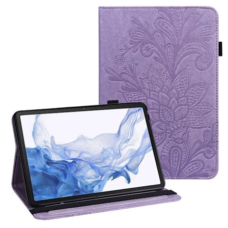 SKALO Samsung Tab S8 Mandala Suojakotelo - Violetti