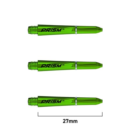 Winmau Prism 1.0 Polycarbonate Shafts | Winmau.com Extra Short / Green