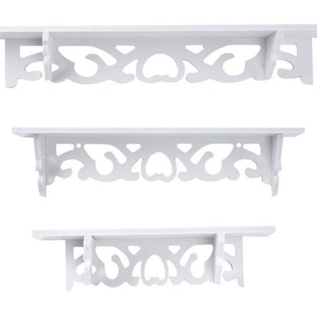 Landhus træ hvid væghylde væghylde hængende hylde dekorativ hylde hylde retro KLB