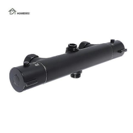 Svart varmt og kaldt baderoms bade- og dusjbatteri blandebatteri kraner ventil