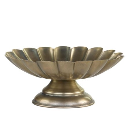 Skål på fot, antik mässing - 2 storlekar