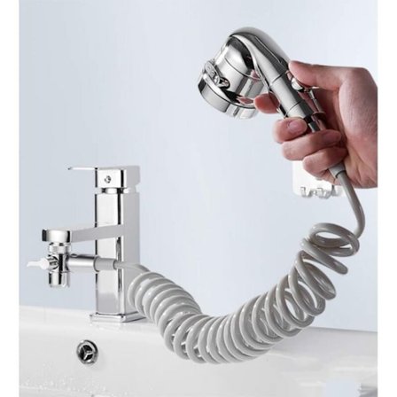 Handduschset för diskho, handhållet badrumsblandare med 3 spraylägen för hårtvätt, badrum, tvättstuga, grovkök