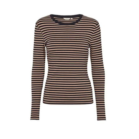 Basic Apparel Ludmilla Long Sleeve Top Brun, Dame, Størrelse: 2XL