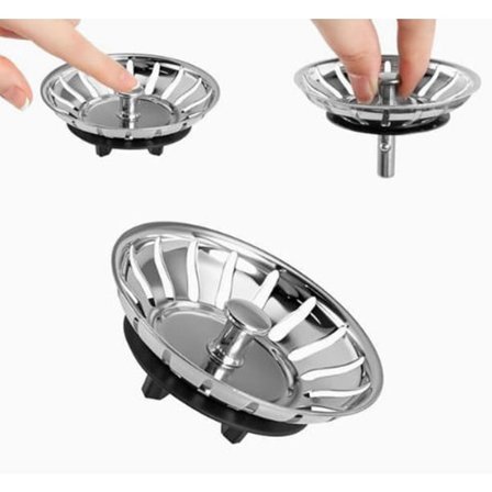 Silkorg / IKEA Vask Atlant / Si Til Vask / Domsjö Vaskpropp - Kurveventil, Vaskafløbsprop