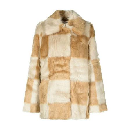 Stand Studio, Faux Fur & Shearling Jackets Beige, Dames, Maat:XS