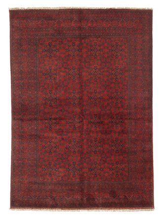 Alfombra Oriental Afghan Khal Mohammadi 173X249 Rojo Oscuro/Negro (Lana, Afganistán)