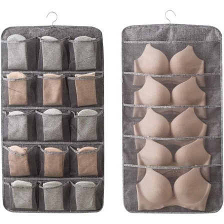 BH Organizer - Dobbeltsidet 12+18 rum - BH-opdeler til skab