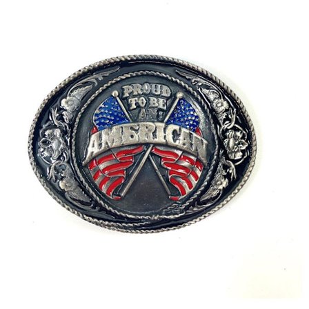 Bältesspänne - Proud American flaggor