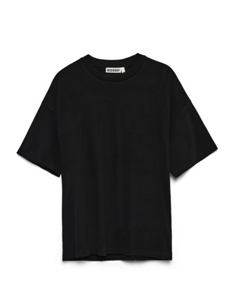 Weekday Great Boxy Heavyweight T-Shirt - Black - XS