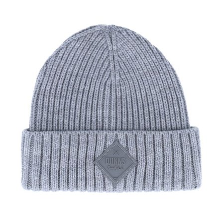 Djinns - Grå cuff Beanie - Basic Rubber Rib Grey Cuff @ Hatstore