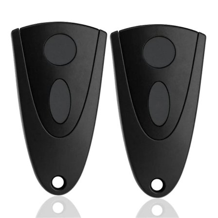 433mhz Garagenöffner für Tormatic Novotron 502 Max43-2 / 512 Mix43-2 Fernbedienung 2er Pack (schwarzer Schlüssel) {DB}