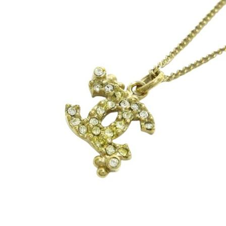 Chanel Vintage Pre-owned Metall halsband gul, Dam Vintage Smycken, Dam, Storlek: ONE SIZE