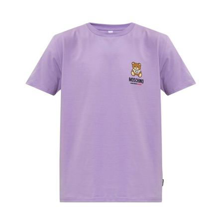 Moschino T-shirt with logo Lilla, Herre