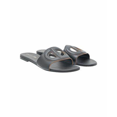 Dior Vintage Pre-Owned D-Club Slides , Zwart , Dames , Maat: 39 EU Vintage Schoenen