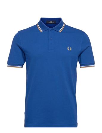 Twin Tipped Fp Shirt Polos Short-sleeved Blå Fred Perry